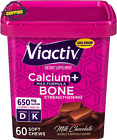 Calcium +Vitamin D3 Supplement Soft Chews, Milk Chocolate, 60 Chews - Calcium Di
