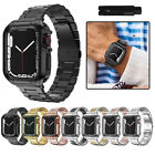 Stainless Steel Band Strap TPU Case For Apple Watch Series 8 7 6 5 SE 38-45mm