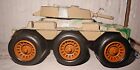 VINTAGE 1970'S TOOTSIETOY MARK-2 ARMORED TANK DIE CAST MADE IN USA CAMO 6 WHEELS