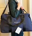 Coach Unisex Expandable Weekender Overnighter Duffle Bag Travel Navy Blue NWT