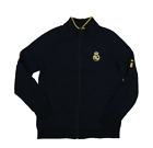Real Madrid Black & Gold Track Top Full Zip Cotton Jacket Black Licensed Mens L