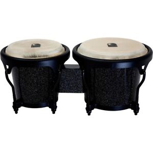 Toca Player's Series Black Sparkle Wood Bongos 6 and 7 in. Black Sparkle LN
