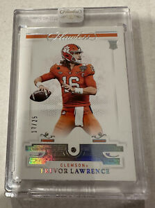 2021 Flawless Trevor Lawrence ROOKIE RC REAL DIAMOND ENCASED RC CARD TOUGH PULL