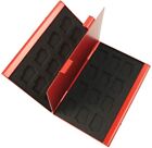 Red Aluminum Memory Card Case w/ 24 Slots for Micro SDHC Card SanDisk Kingston