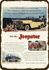 1948 JEEPSTER JEEP WILLYS Convertible Car Vnt-Look DECORATIVE REPLICA METAL SIGN