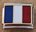 Flag of FRANCE  🇫🇷 Italian Charm 9mm Bracelet Link gift
