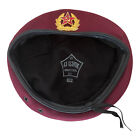 USSR Russian Army Military Style Red Burgundy Paratrooper Beret Hat Soviet Badge