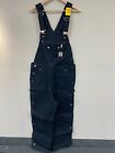 Carhartt OR0037-M Mens Black Loose Fit Firm Duck Bib Overall Size 34x32