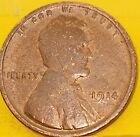 1914 P Good Lincoln Wheat Cent Copper Penny. Nice Round & Brown. Free Shipping!