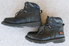 Timberland PRO black leather, steel toe, 6 in tall work boots, Men's 8 M