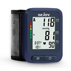 SEJOY Wrist Blood Pressure Monitor BP Machine Heart Rate Monitor Large Display