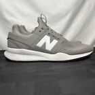Size 11- New Balance 247 Mens Gray White Athletic Running Shoes Sneakers MS247EG