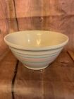 McCoy Pottery Oven Ware Mixing Bowl 10” Blue And Pink Stripe USA Vintage