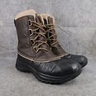 Bearpaw Shoes Mens 10 Boots Winter Snow Waterproof Leather Wool Outdoor Lace Up