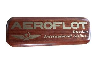 Russian Aeroflot 2 Rare Wood Fountain Pens & Wooden Case 90s VIP Gift High Value