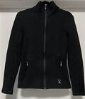 Spyder Women’s Core Cable Knit Black Sweater Jacket Full Zip - Size Medium