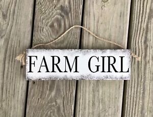 Handmade in the USA! “FARM GIRL” Rustic Country Farmhouse Wood Sign Home Decor