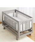Breathable Baby Mesh Crib Liner Classic Standard Baby Crib White