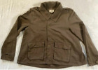 O’Neill Mens Olive Green Utility Cargo Button Up Canvas Jacket Small