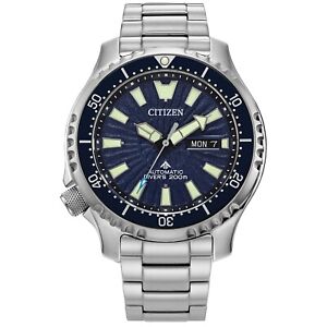 Citizen Promaster Dive Automatic Men's Day Date Silver Watch 44MM NY0136-52L