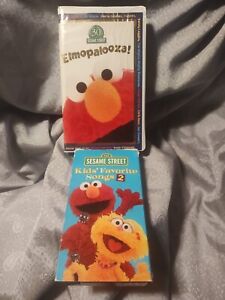 Lot Of Two Sesame Street VHS Elmopalooza! And Kids Favorite Songs 2