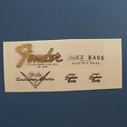 2 PCS Waterslide Transfer Electric Jazz Bass Guitar Headstock Logo Decal Sticker