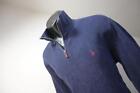 Polo Ralph Lauren 1/4 Zip Sweater Casual Dark Blue Pullover Mens Size Medium