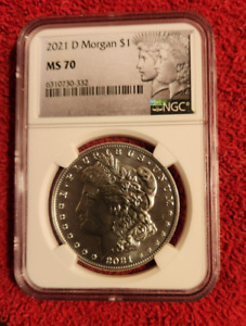2021 d .999 silver Morgan dollar NGC MS 70