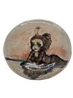 Art Studio Pottery MERMAID Hand Painted SIGNED Plate Wall Art Unique