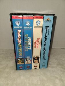 Holiday Treasures For Children Christmas VHS Box Set Frosty Rudolph Grinch