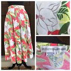 Anne Crimmins For Umi Collections Vintage 90s Rayon Skirt Floral Aloha