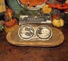 Bethany Lowe Halloween Man In The Moon Disc Ornaments TL1379 NEW Set of 2
