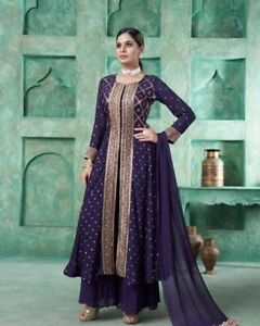 NEW INDIAN FANCY GEORGETTEGOWN BOTTOM AND DESIGNER DUPATTA FOR INDIAN PARTY WEAR
