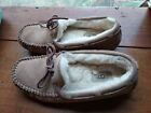 UGG Slippers Womens Brown Dakota  Lined Moccasins Size 8
