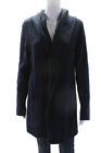 Vince Womens Navy Blue Wool Hooded Open Front Cardigan Sweater Top Size M