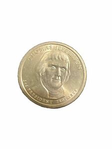 Rare Thomas Jefferson dollar coin 2007 P