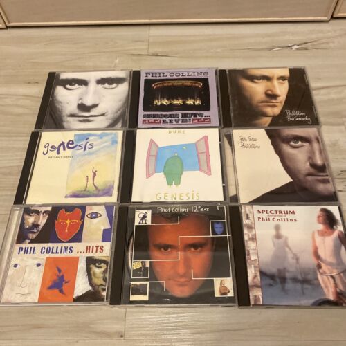Phil Collins & Genesis 9 CD 💿 LOT Duke We Can’t Dance Face Value 12” Ers Hits