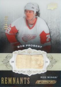 18-19 ud upper deck engrained remnants bob probert red wings stick 64/100