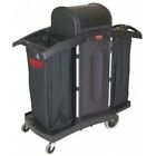 Rubbermaid Commercial Fg9t7800bla Housekeeping Cart,Black,Structural Web
