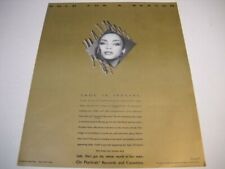 SADE Is Special GOLD FOR A REASON ....world in her voice 1985 Promo Poster Ad