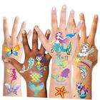 New ListingTemporary Tattoos for Kids(80pcs), Glitter Mermaid Butterfly Tattoos for