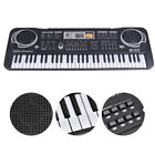 61 Keys Digital Electronic Keyboard Piano with Microphone for Kids Black I4H6