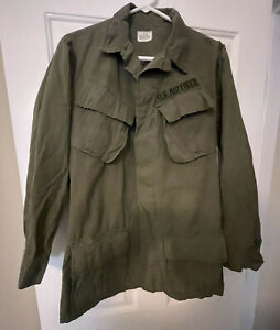 1970 Vietnam Jungle Jacket Shirt OG-107 Rip Stop W/R Poplin Cotton Small Short