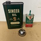 Vintage Singer Oil Cans And Thumb Oiler
