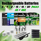 Rechargeable Batteries AA / AAA Ni-MH Energizer Duracell Battery Charger lot mAh