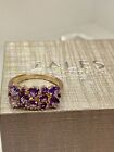 14k ROSE GOLD 3.55 Carat OMBRE TANZANITE ring! (sz-9) Zales Jewelers For $525.00