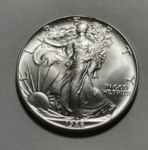 1986 US American Silver Eagle BU One Troy Oz .999 Fine Silver $1 Coin As Shown