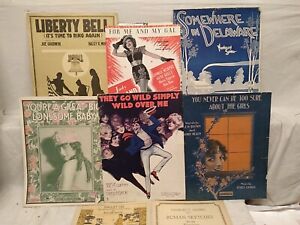 1917 Sheet Music lot of 8 complete song books Judy Garland Liberty Bell