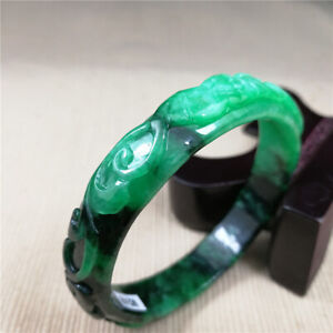 57.9MM Burma Natural Green Jadeite Bracelet Bangle Jadeite Jade Bracelets