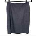 MaxMara Charcoal Gray Silk Blend Pencil Skirt 12